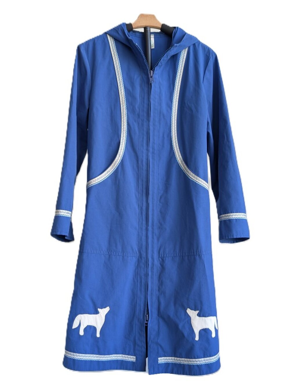 Yukon Parka Vintage Fox & Pine Tree Applique Hooded Coat | Size 12